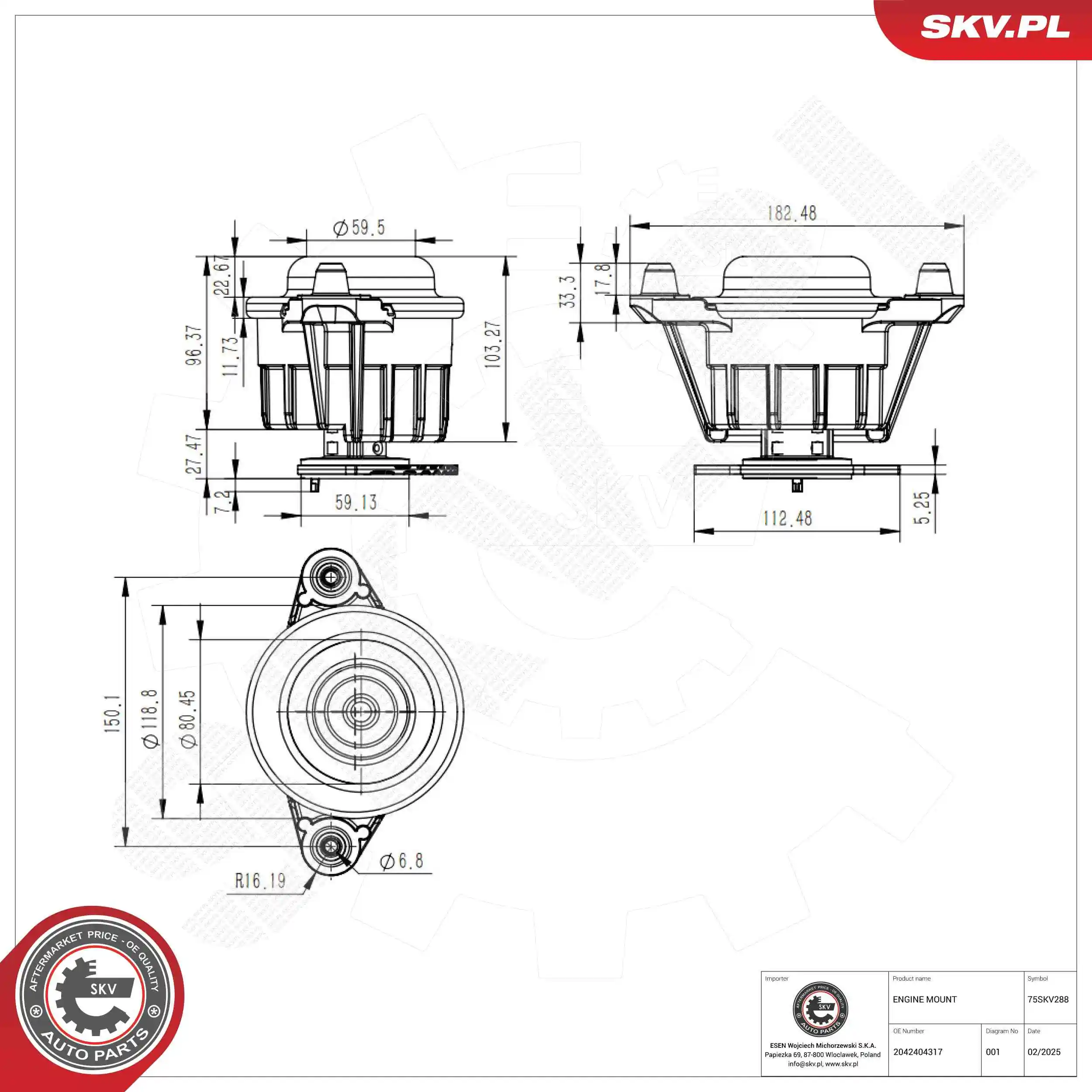 Mounting, engine